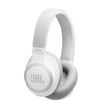 JBL Live 650BT NC Wireless Noise-Canceling Headphones - White (Renewed)