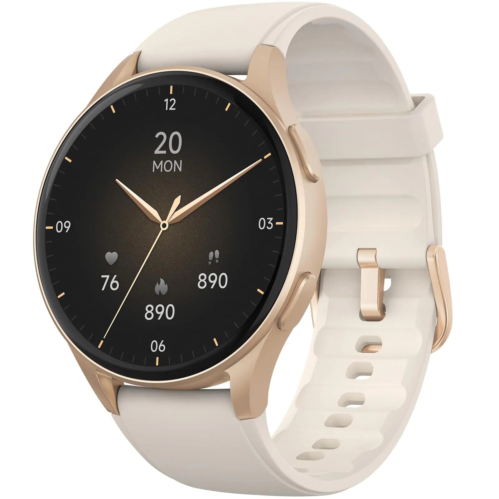 SmartGuide Watch AMOLED Compass, HRV, VO2 Max Tracking - Bluetooth Gold 43mm