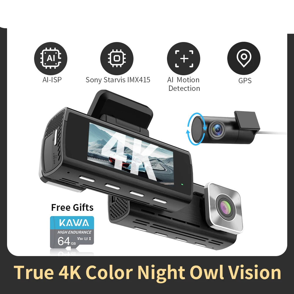Front & Rear 4K Video Recorder with AI Motion Detection - Z A F L U X X - E M P I R E