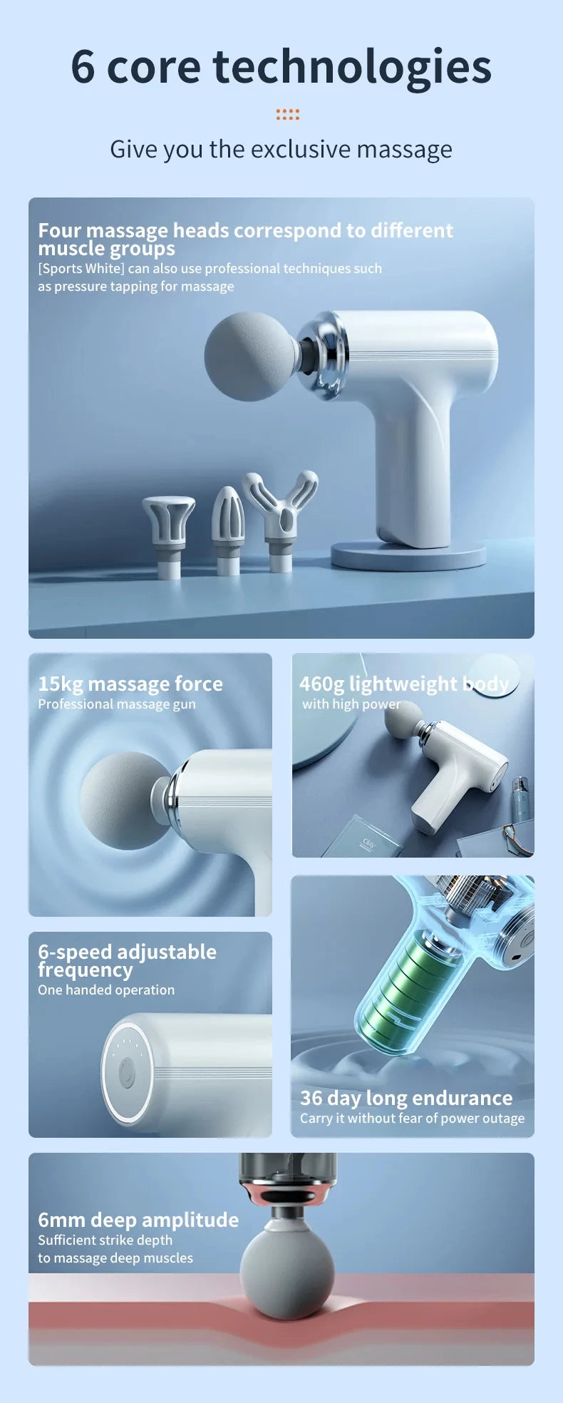 Portable AI Percussion Massage Gun - Z A F L U X X - E M P I R E