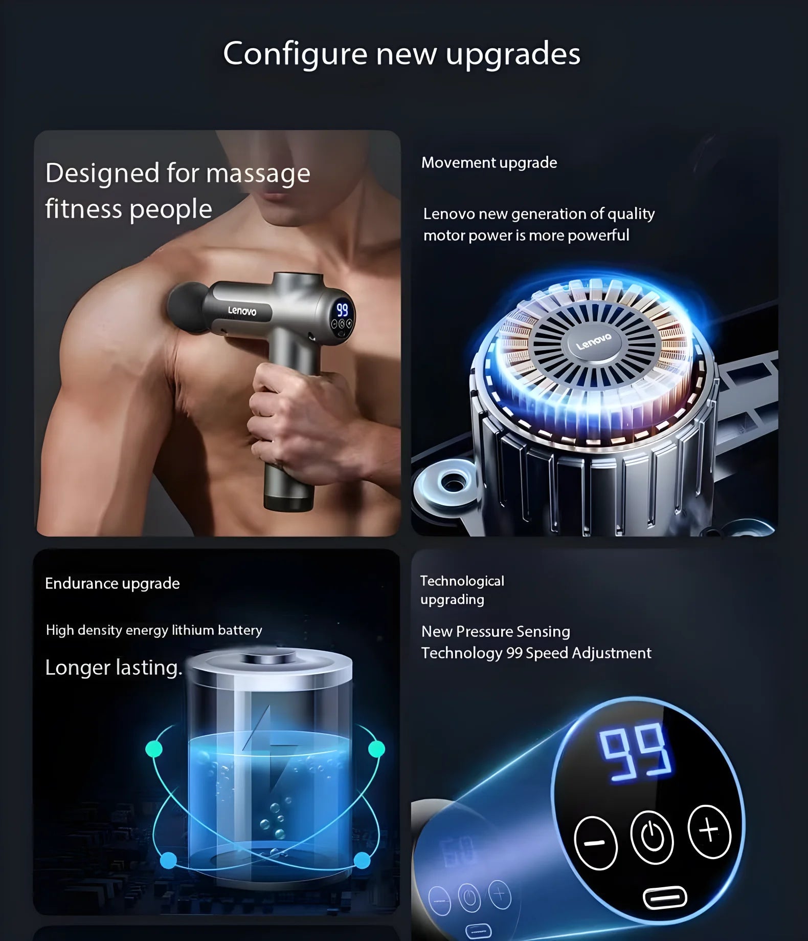 Fascia Gun LED Touch Screen Muscle Massager - Z A F L U X X - E M P I R E