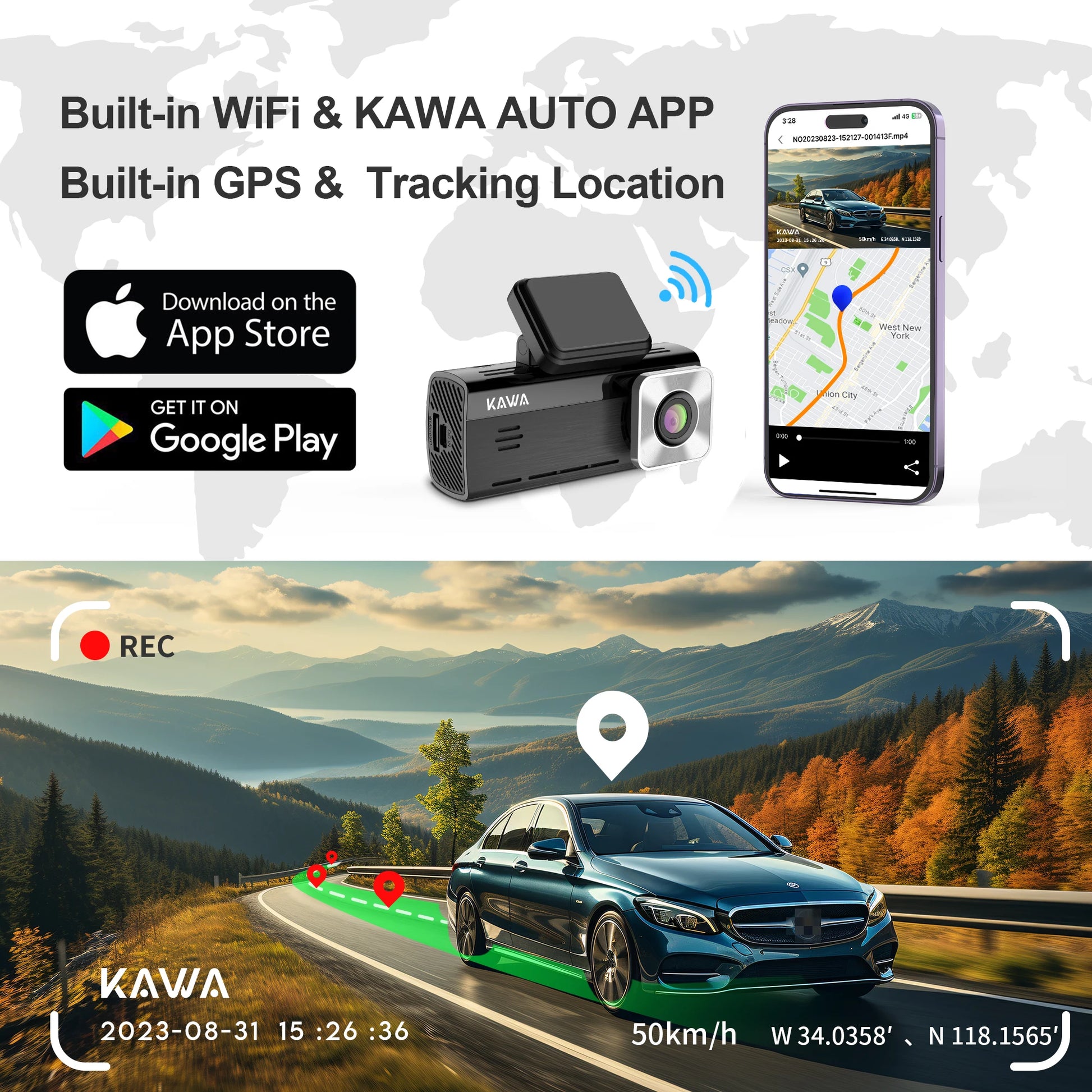 Front & Rear 4K Video Recorder with AI Motion Detection - Z A F L U X X - E M P I R E