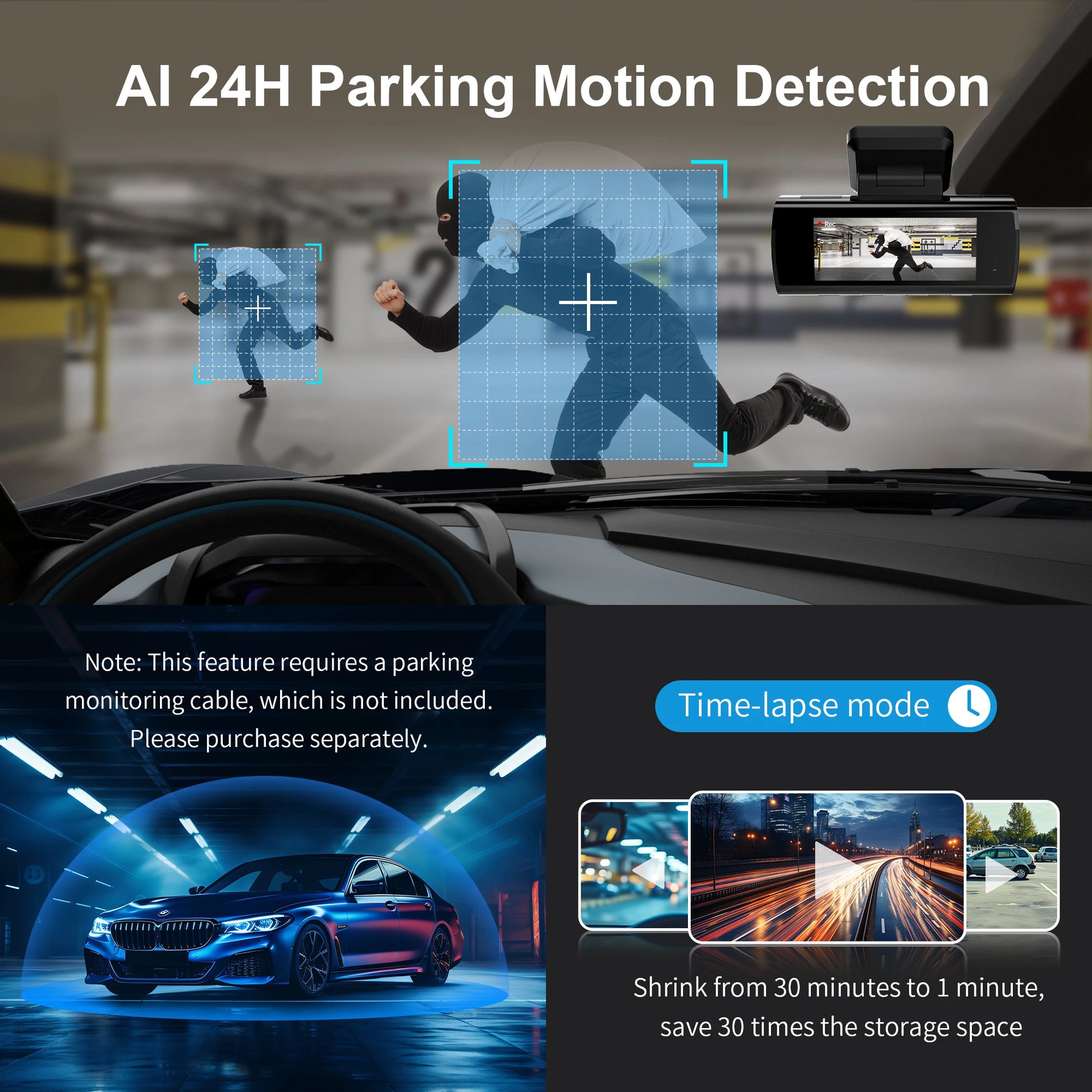 Front & Rear 4K Video Recorder with AI Motion Detection - Z A F L U X X - E M P I R E