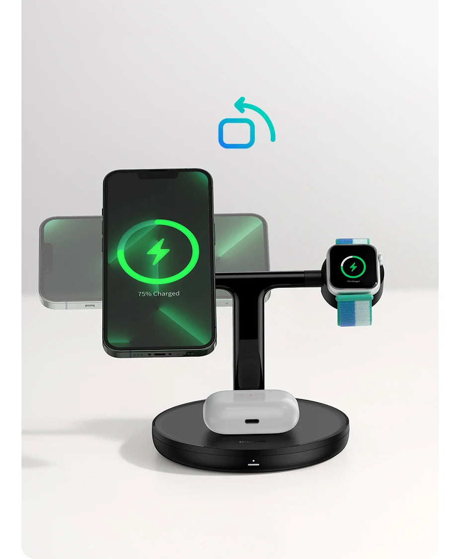Baseus 3 in 1 20W Magnetic Wireless Charger Stand - Z A F L U X X - E M P I R E