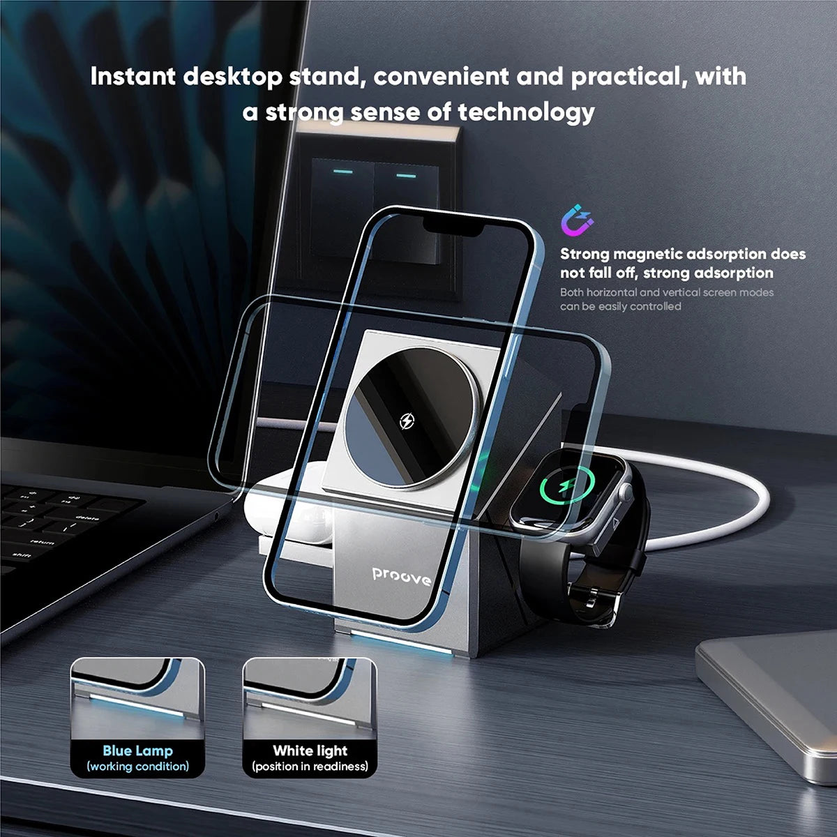 3-in-1 MagSafe Wireless Charger Dock - Z A F L U X X - E M P I R E
