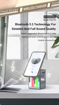 Multifunctional 6 in 1 Magnetic Wireless Charger Speaker Alarm Clock - Z A F L U X X - E M P I R E