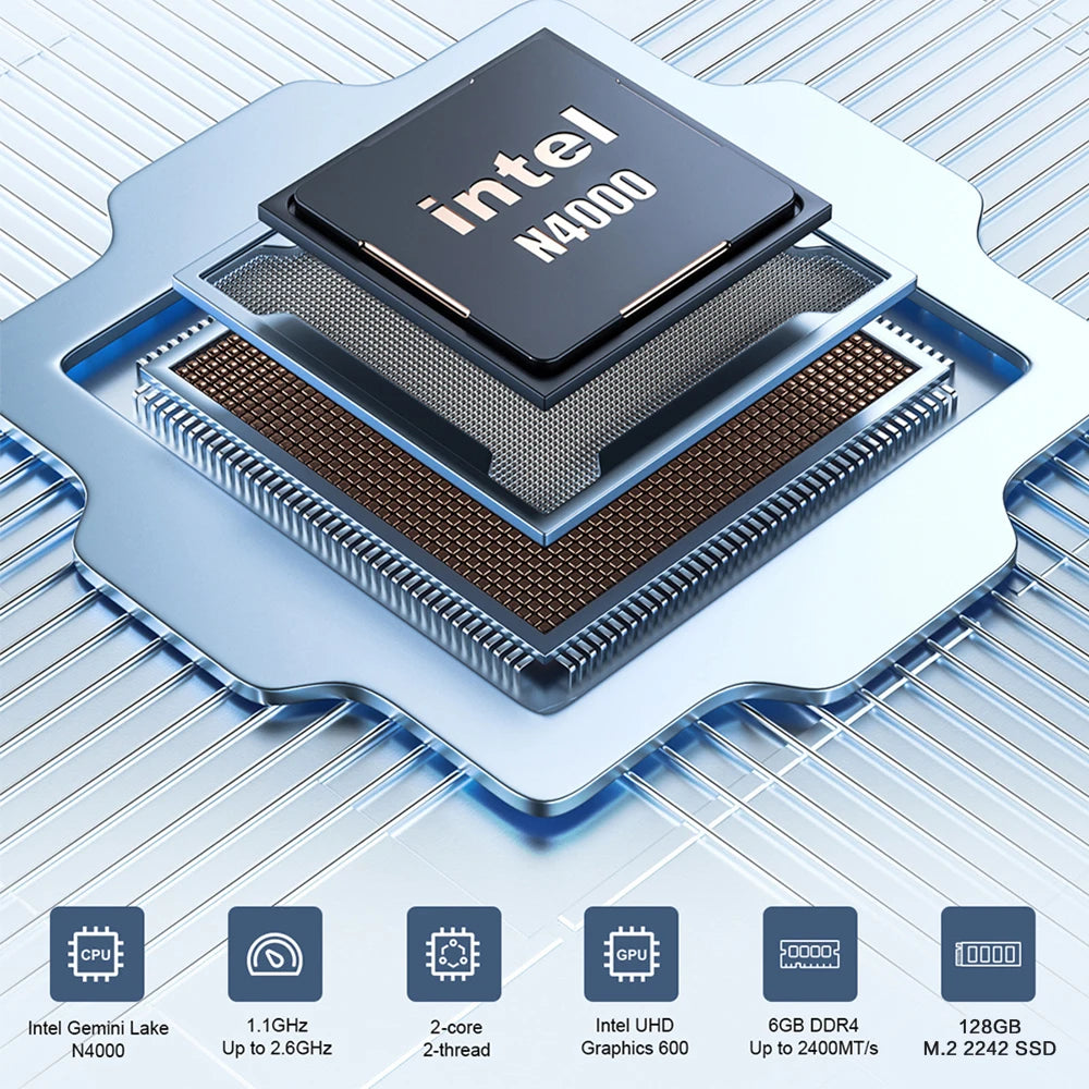 Mini PC Intel N4000 with 6GB RAM - Z A F L U X X - E M P I R E
