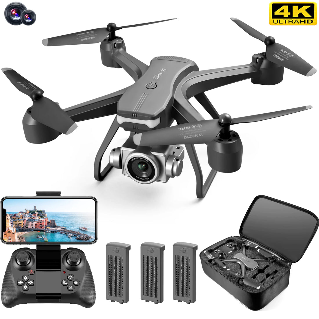 4K HD Dual Camera, 6K WIFI FPV Quadcopter - Z A F L U X X - E M P I R E