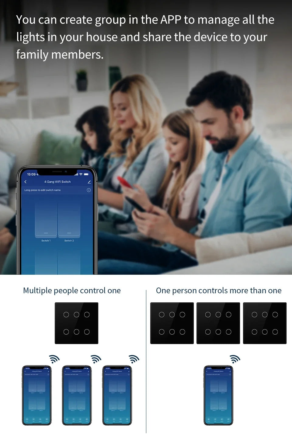 Smart Touch Light Switch - Z A F L U X X - E M P I R E