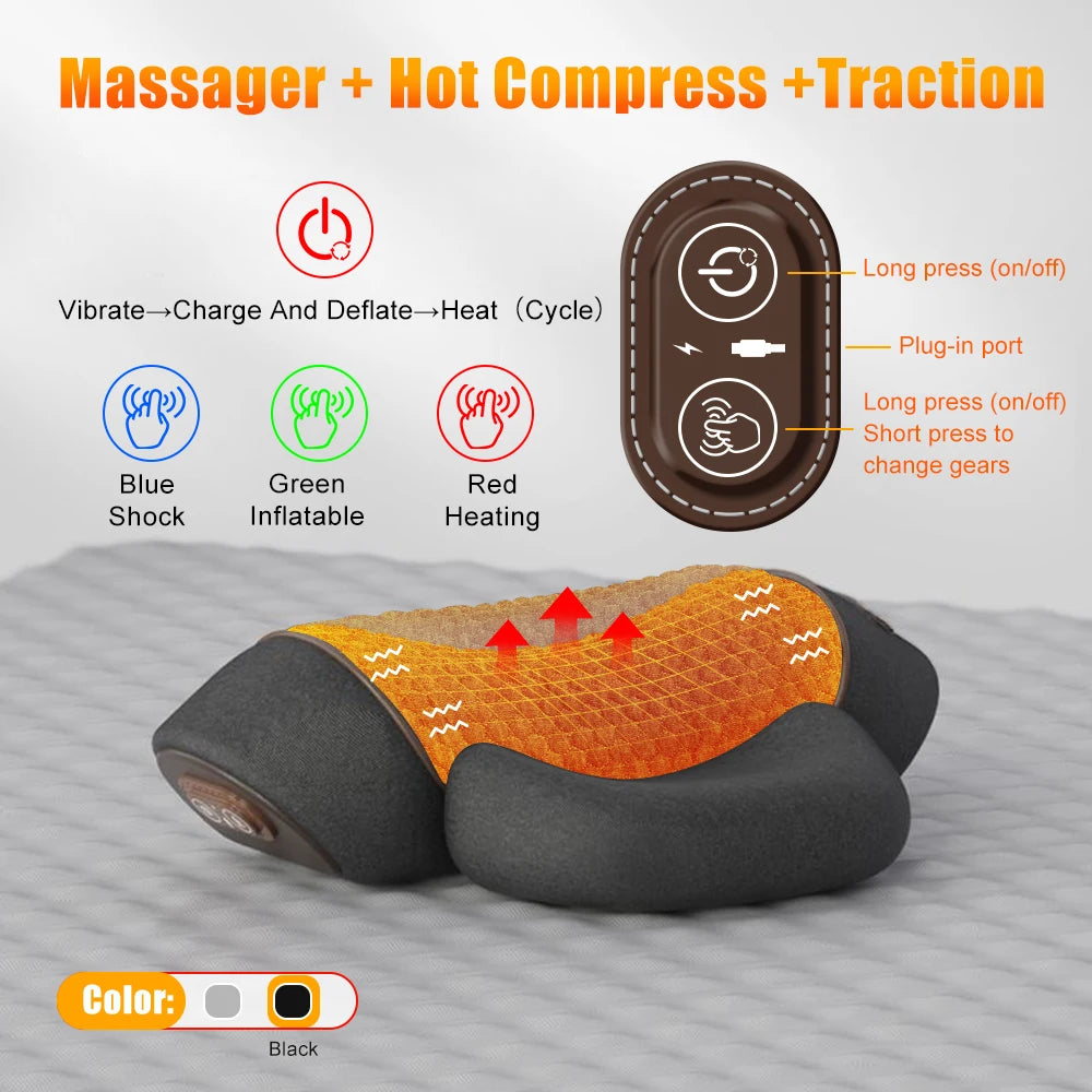 Electric Neck Massager with Heat and Traction - Z A F L U X X - E M P I R E