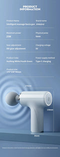 Portable AI Percussion Massage Gun with LED Light - Z A F L U X X - E M P I R E