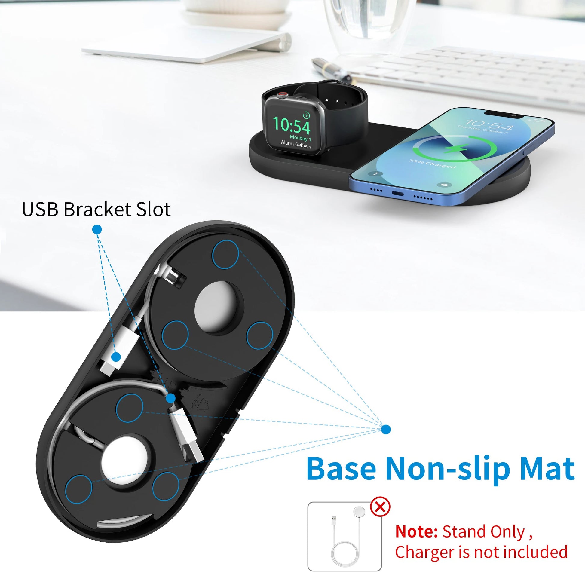 3-in-1 MagSafe Stand for iPhone & Watch - Z A F L U X X - E M P I R E