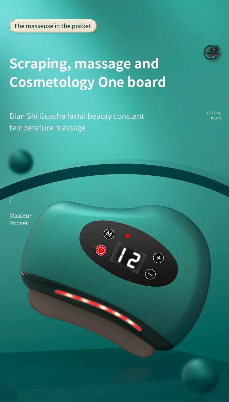 Electric Guasha Massager Hot Compress Vibration - Z A F L U X X - E M P I R E