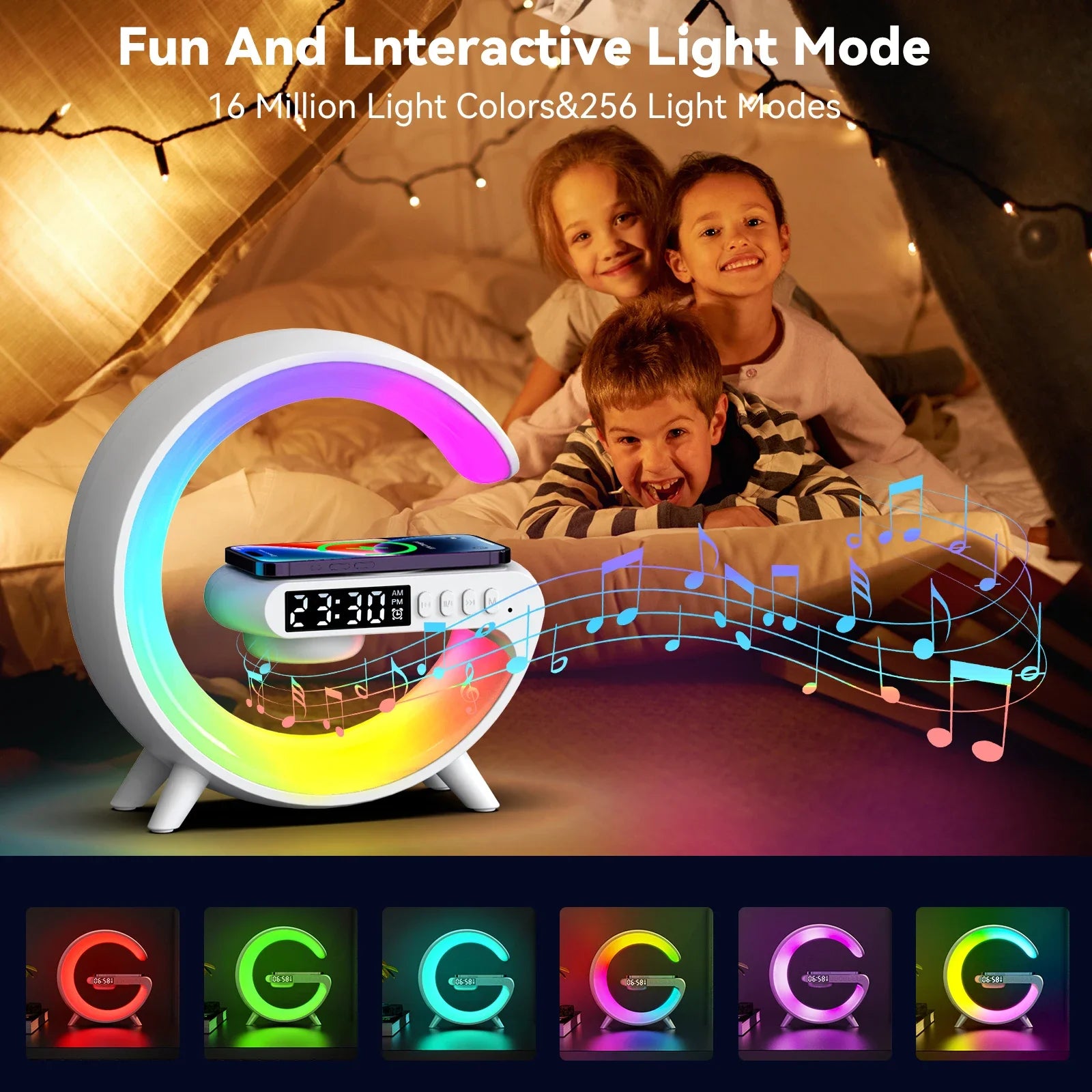 Wireless Charger Pad Bluetooth Speaker RGB Light - Z A F L U X X - E M P I R E