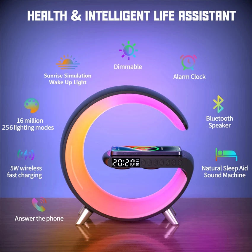 Wireless Charger with Bluetooth Speaker & LED Lamp - Z A F L U X X - E M P I R E