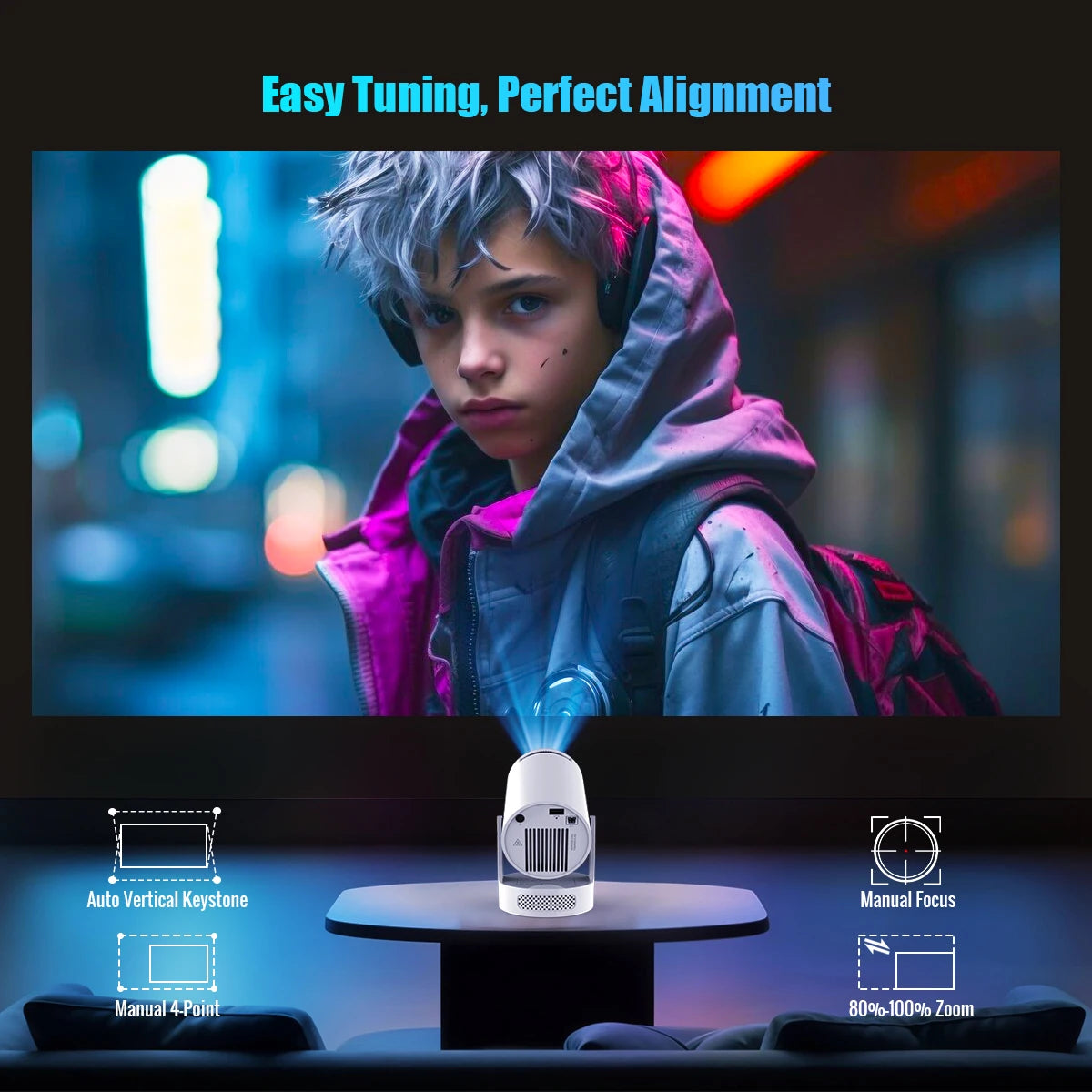 WiFi6 Projector with Android 11 & Dual WiFi 4K - Z A F L U X X - E M P I R E