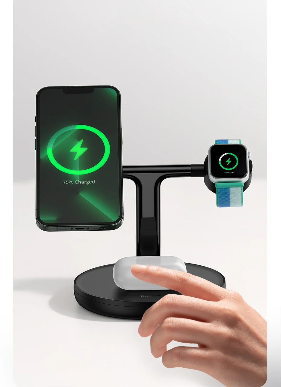 Baseus 3 in 1 20W Magnetic Wireless Charger Stand - Z A F L U X X - E M P I R E