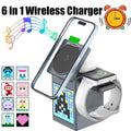 Multifunctional 6 in 1 Magnetic Wireless Charger Speaker Alarm Clock - Z A F L U X X - E M P I R E