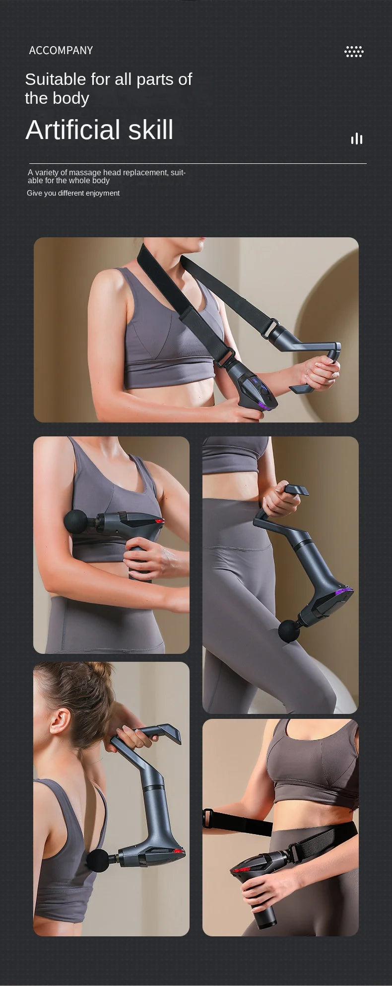 Hot Selling Multifunctional Muscle Relaxation Long-handle Massage Gun - Z A F L U X X - E M P I R E