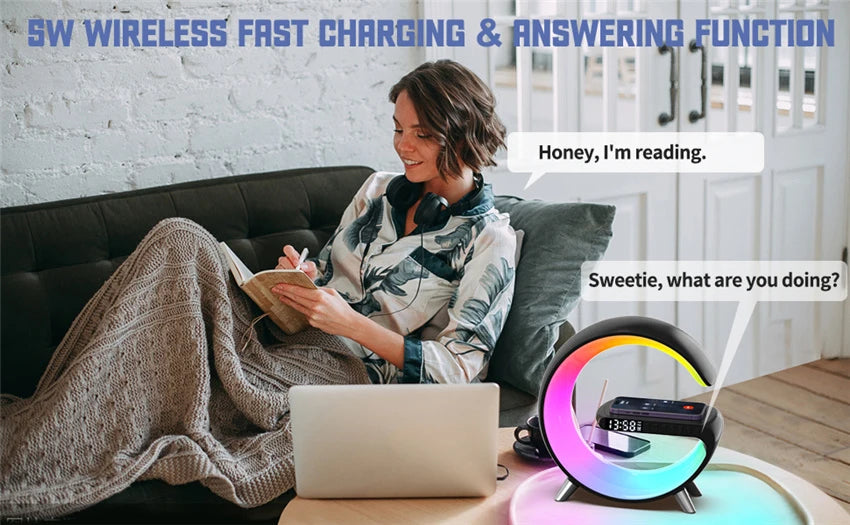 Wireless Charger with Bluetooth Speaker & LED Lamp - Z A F L U X X - E M P I R E