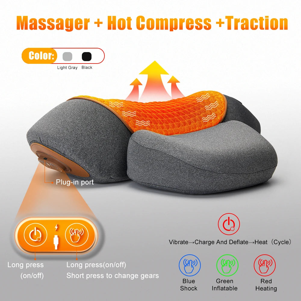 Electric Neck Massager with Heat and Traction - Z A F L U X X - E M P I R E