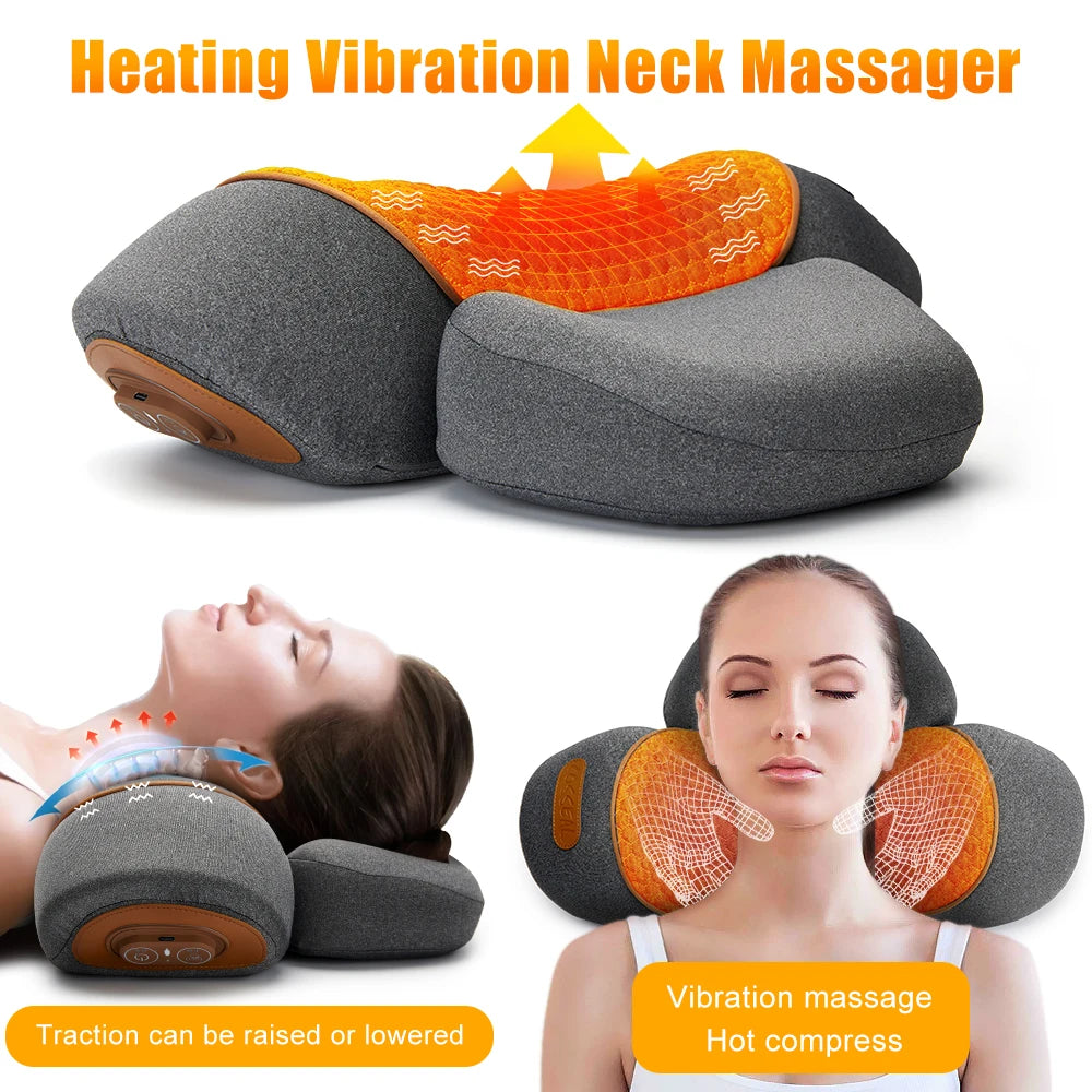 Electric Neck Massager with Heat and Traction - Z A F L U X X - E M P I R E