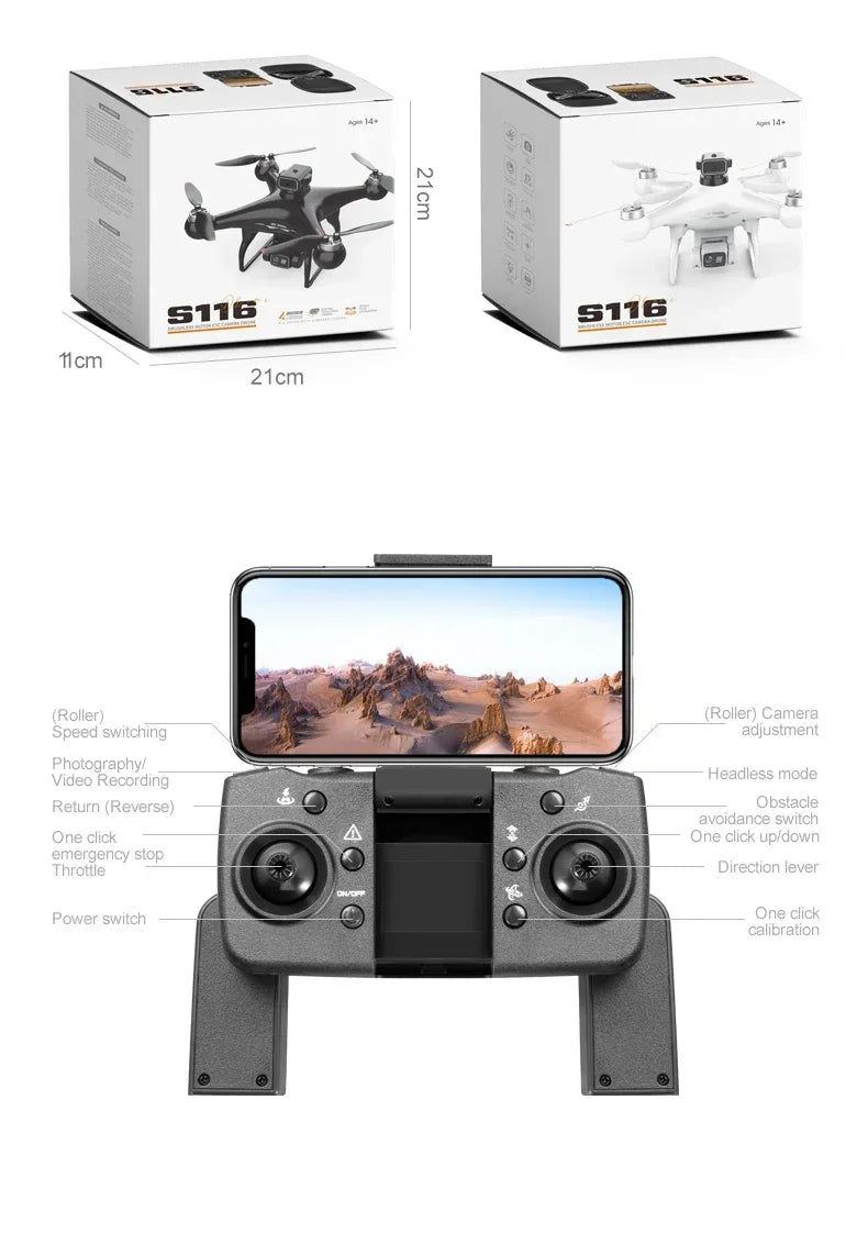 S116 MAX Professional Drone - Z A F L U X X - E M P I R E