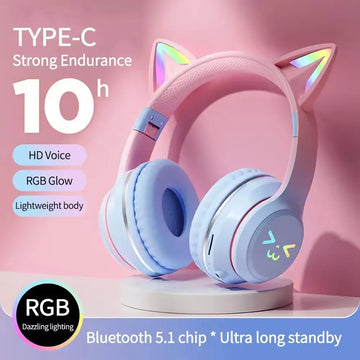 Pink Cat Ear Headphones