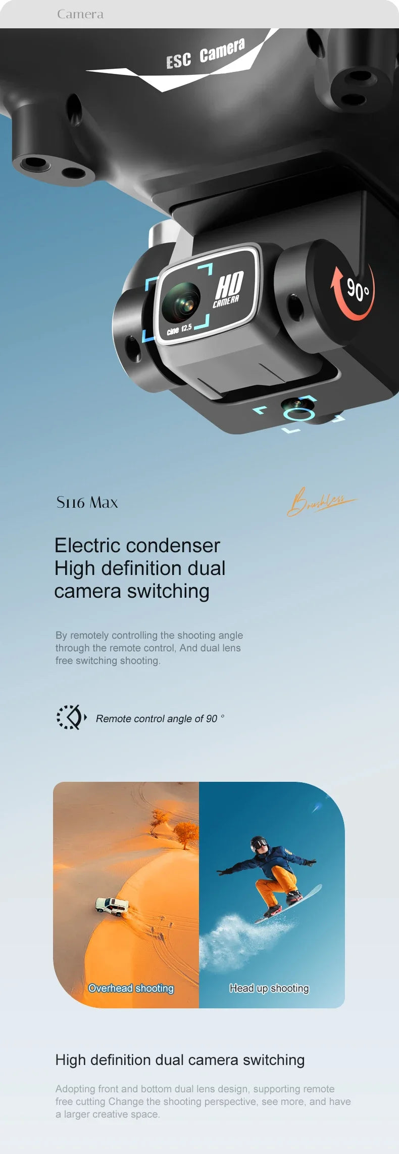 S116 MAX Professional Drone - Z A F L U X X - E M P I R E