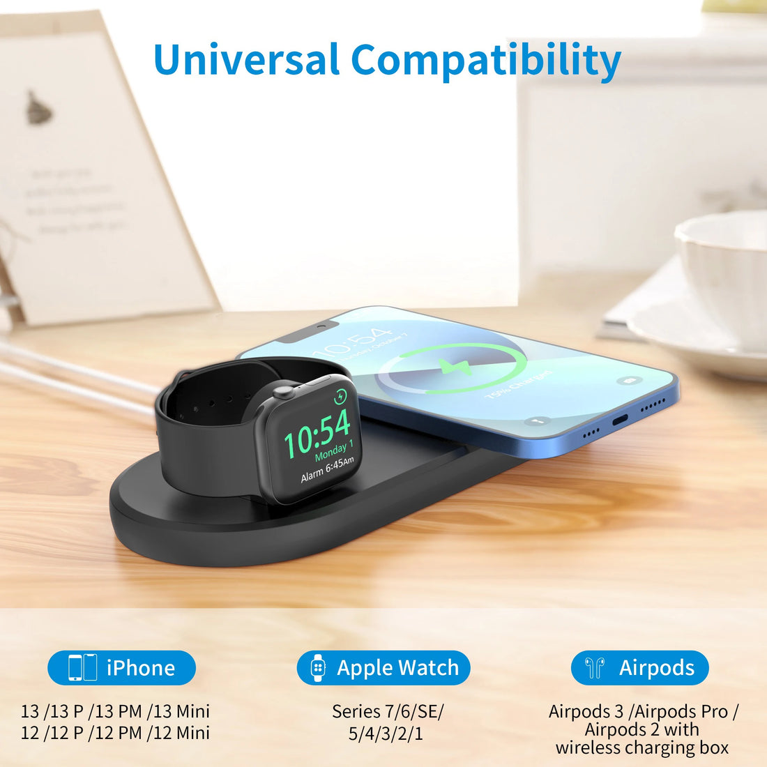 3-in-1 MagSafe Stand for iPhone & Watch - Z A F L U X X - E M P I R E