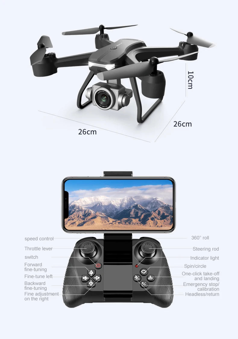 4K HD Dual Camera, 6K WIFI FPV Quadcopter - Z A F L U X X - E M P I R E