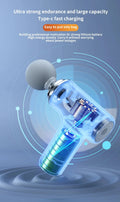 Portable AI Percussion Massage Gun with LED Light - Z A F L U X X - E M P I R E