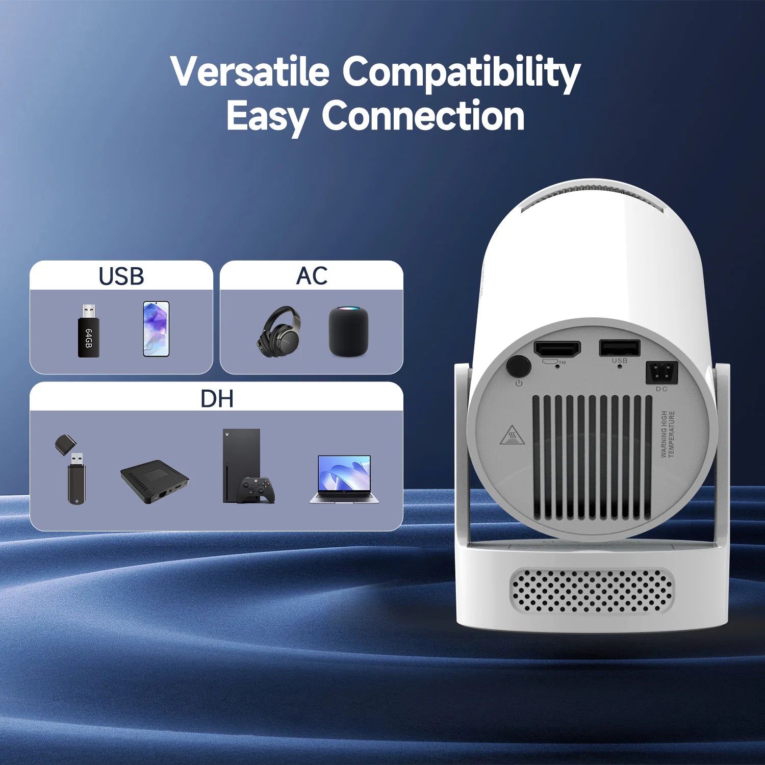 WiFi6 Projector with Android 11 & Dual WiFi 4K - Z A F L U X X - E M P I R E