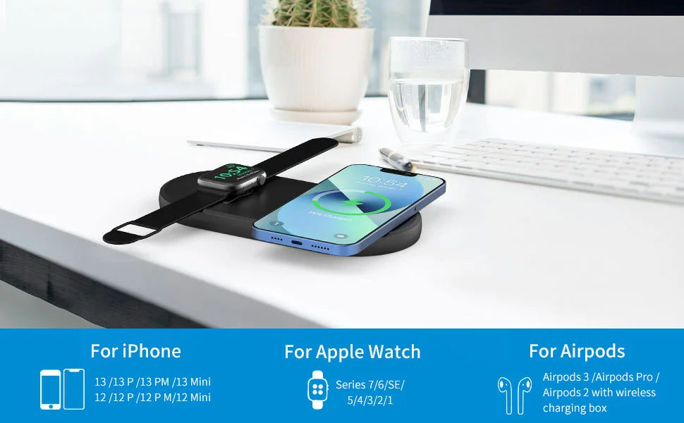 3-in-1 MagSafe Stand for iPhone & Watch - Z A F L U X X - E M P I R E