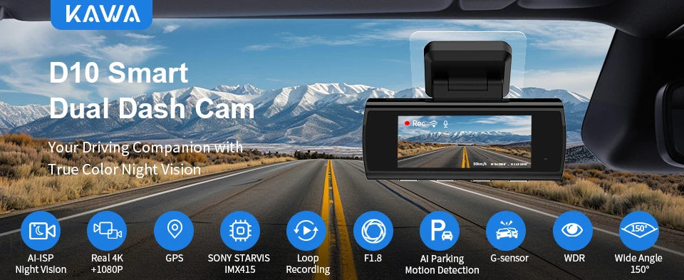 Front & Rear 4K Video Recorder with AI Motion Detection - Z A F L U X X - E M P I R E