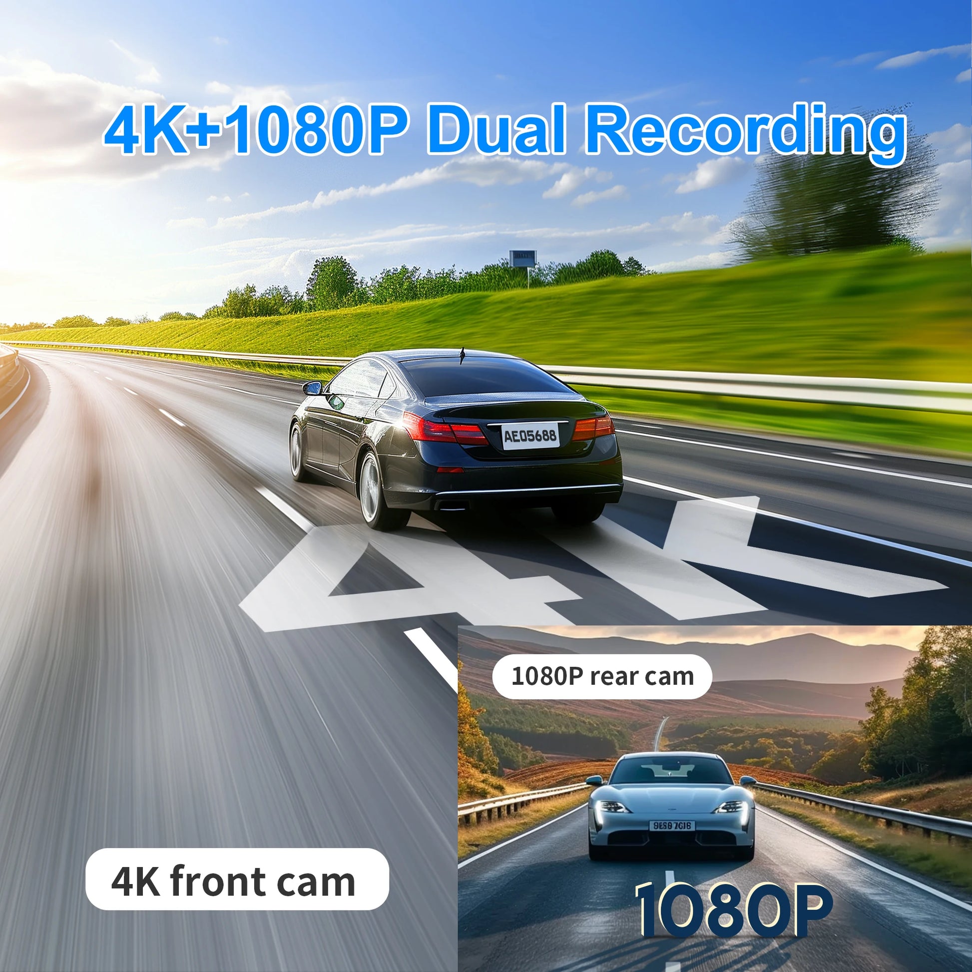 Front & Rear 4K Video Recorder with AI Motion Detection - Z A F L U X X - E M P I R E