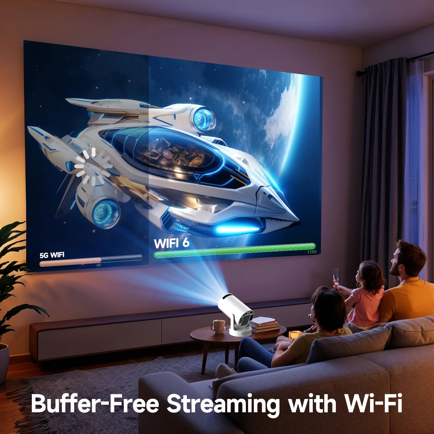 WiFi6 Projector with Android 11 & Dual WiFi 4K - Z A F L U X X - E M P I R E
