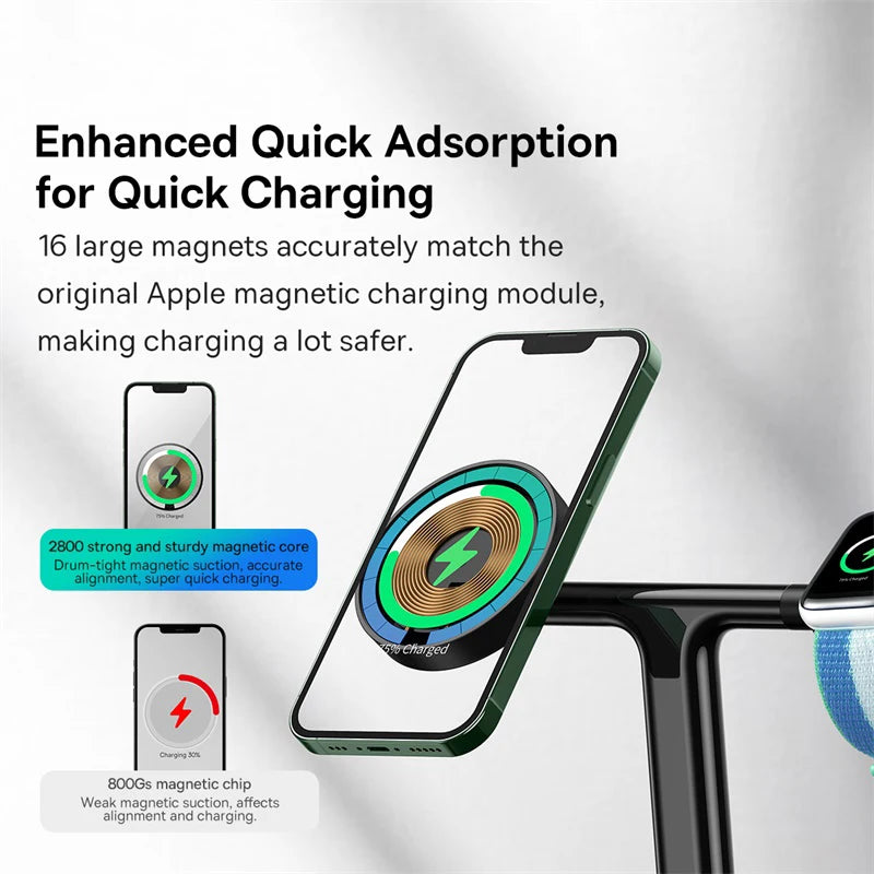 Baseus 3 in 1 20W Magnetic Wireless Charger Stand - Z A F L U X X - E M P I R E