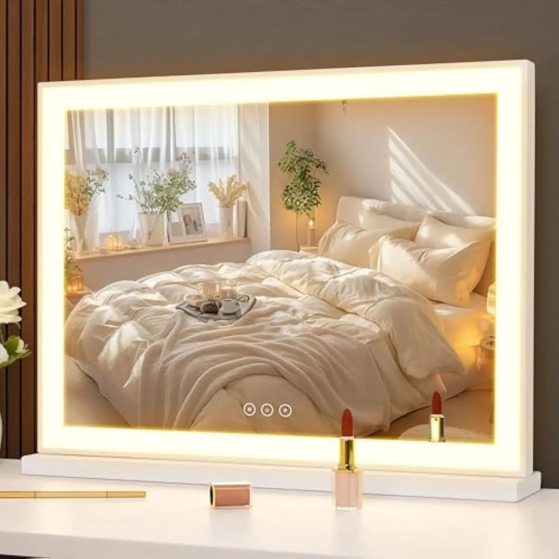 Large Lighted Makeup Mirror with Smart Touch - Z A F L U X X - E M P I R E