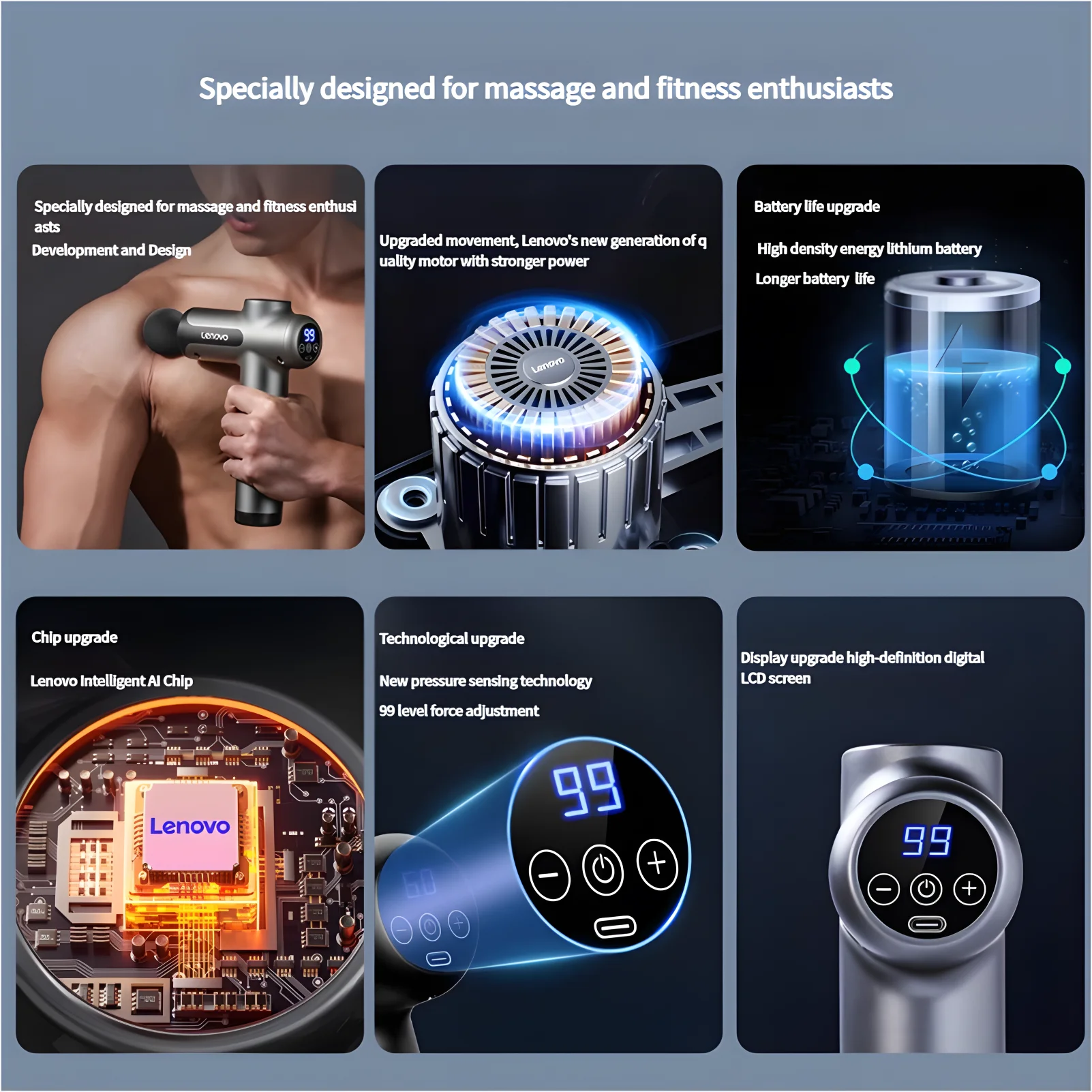 Fascia Gun LED Touch Screen Muscle Massager - Z A F L U X X - E M P I R E
