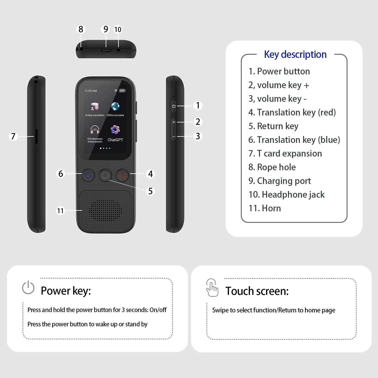 AI Translator Device Voice Translation - Z A F L U X X - E M P I R E
