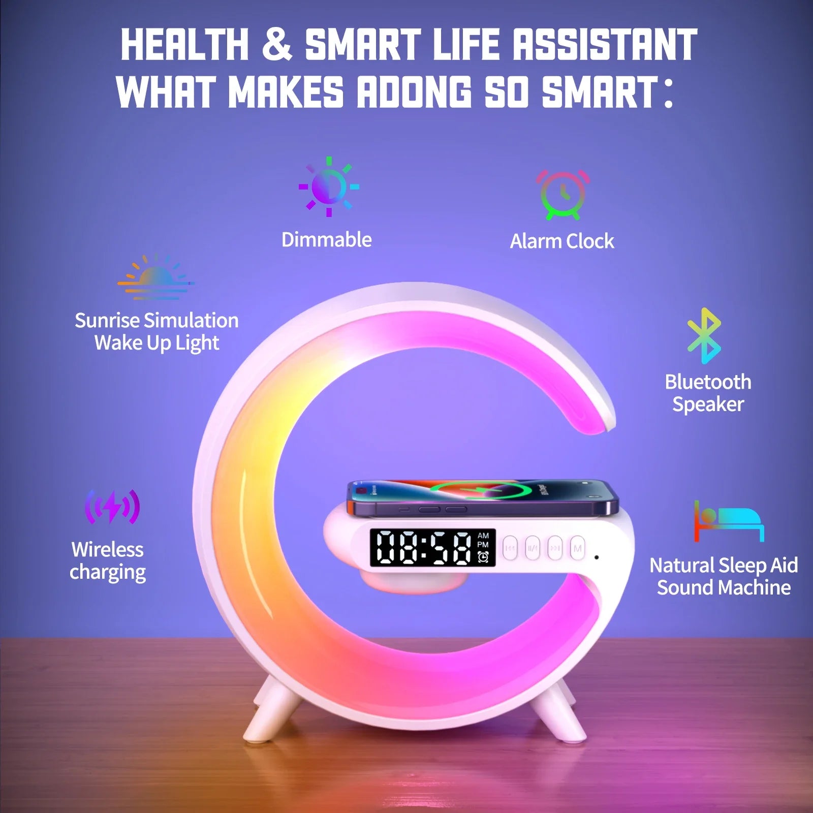 Wireless Charger Pad Bluetooth Speaker RGB Light - Z A F L U X X - E M P I R E