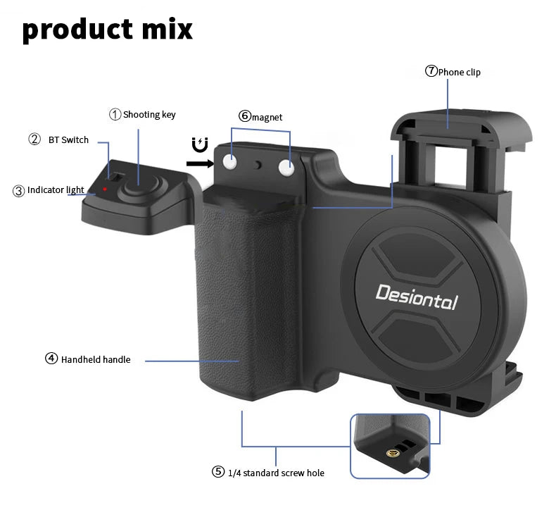 Bluetooth Camera Grip & Stabilizer - Z A F L U X X - E M P I R E
