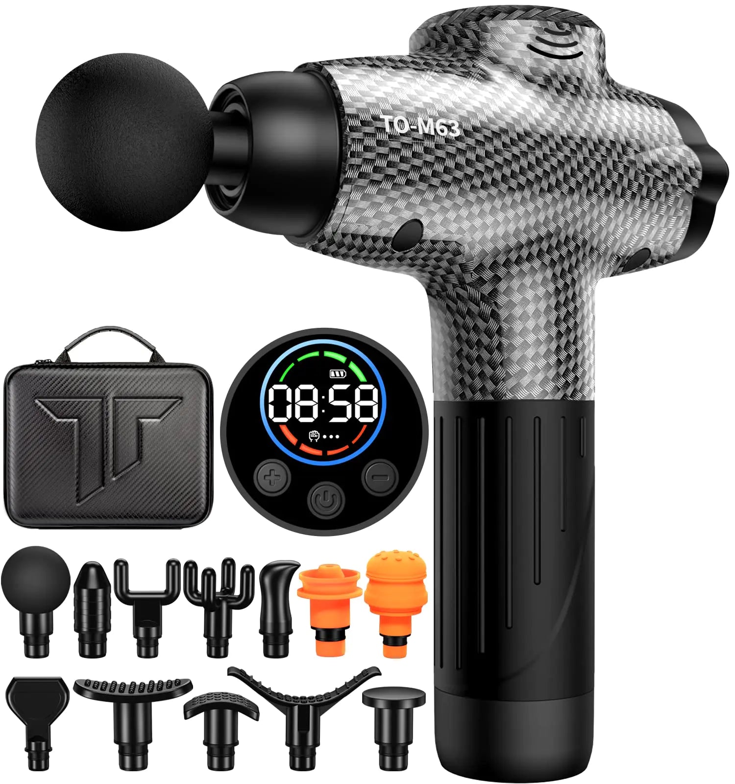 TOLOCO Pro Deep Tissue Massage Gun with 12 Heads