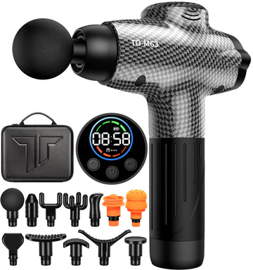 TOLOCO Pro Deep Tissue Massage Gun with 12 Heads